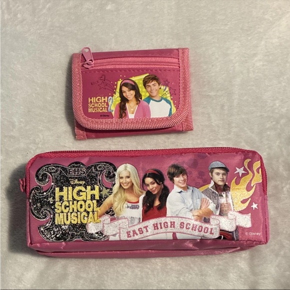 Disney Other - Disney High School Musical Pencil Case Pink Bag 2000s & Mini Coin Wallet